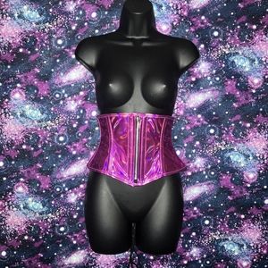 Daisy Corsets Fuchsia Iridescent Waist Cincher